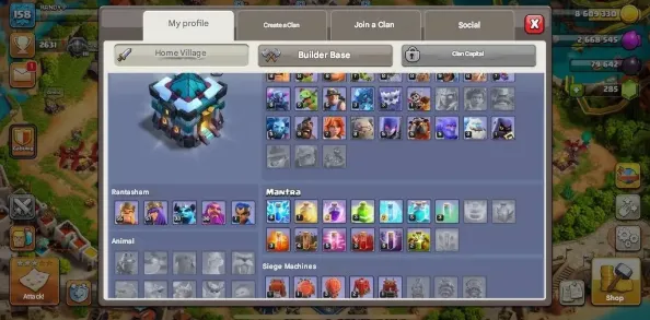 COC222 Maxed TH13 Heroes Gear + BH9 